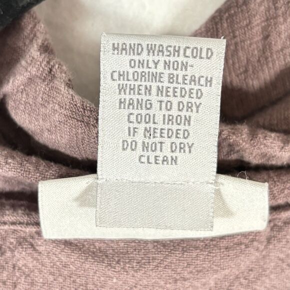 Soft Surroundings Gypsy Gauze Tunic Top Gray Cotton Cowl Neck Lagenlook Baggy - Picture 9 of 9